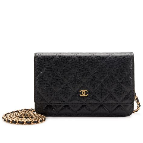 chanel caviar wallet black|Classic wallet on chain .